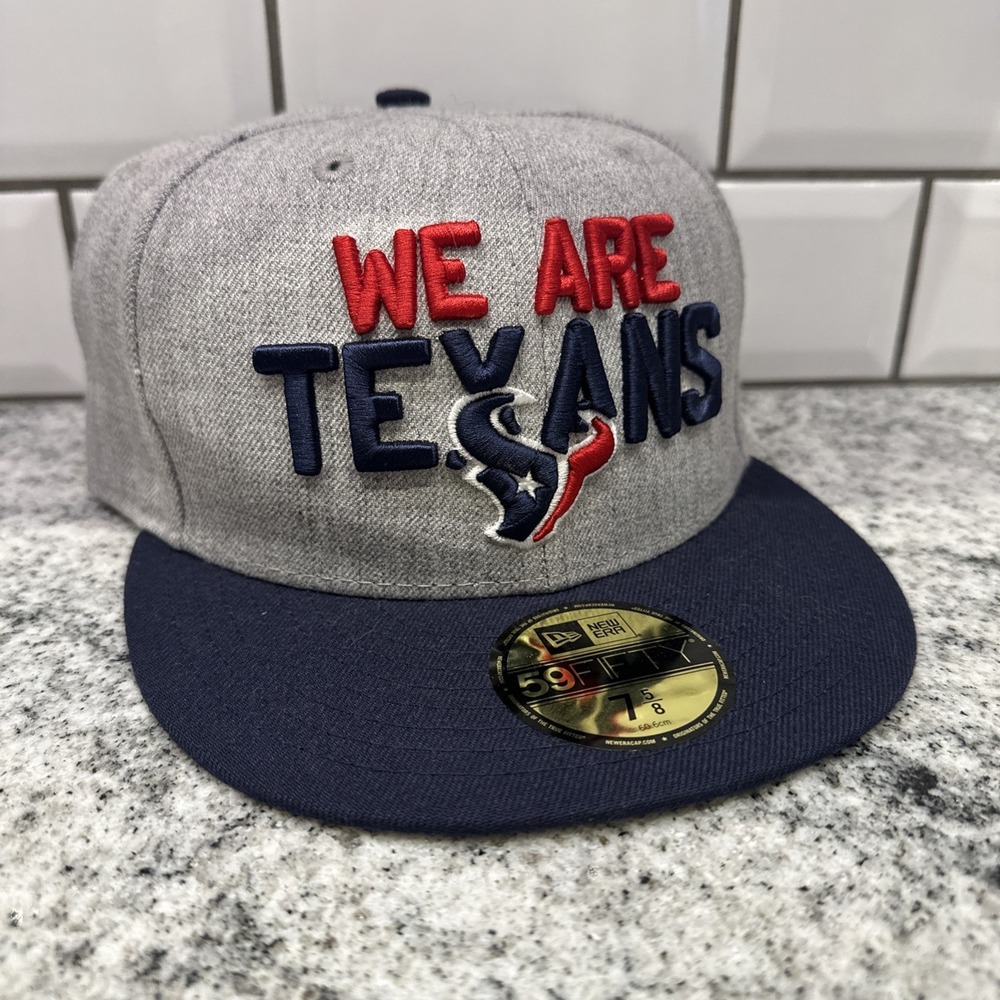 New Era Houston‎ "We Are" Texans 2018 Draft Day 59FIFTY Fitted Hat Sz 7 5/8 RARE